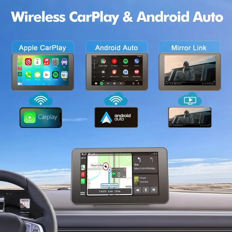 PASLDA Portable Wireless CarPlay Screen