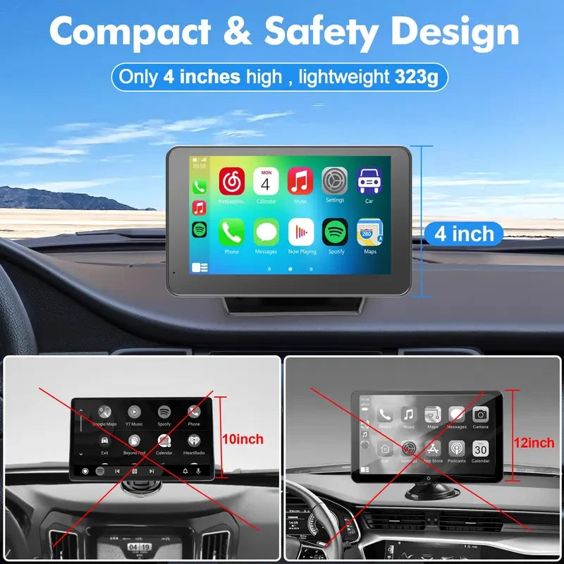 PASLDA Portable Wireless CarPlay Screen