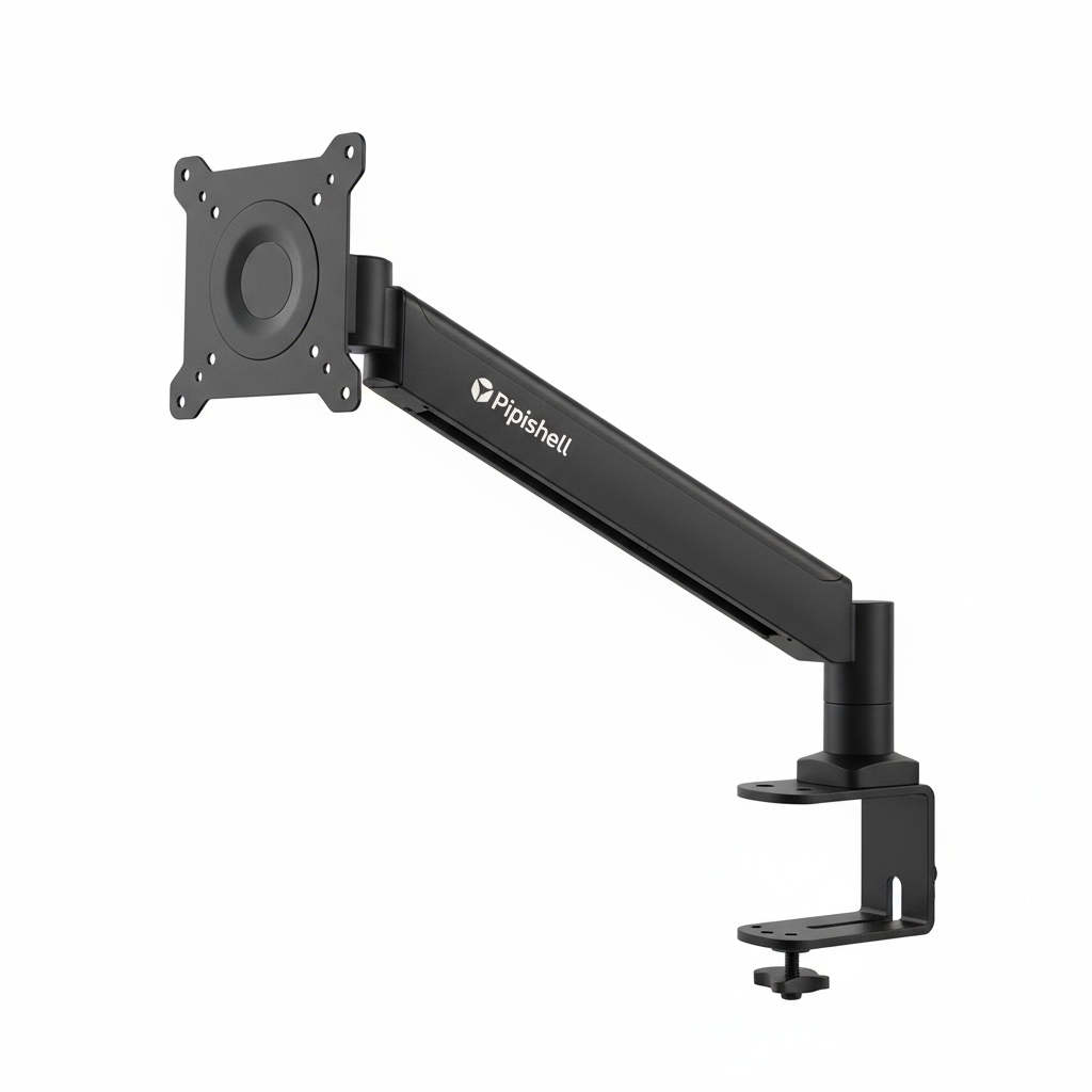 Pipishell articulating monitor arm desk mount, black, VESA 200x200mm