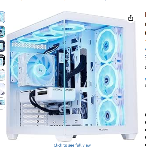 MLOONG Prebuilt Gaming Desktop - Intel i7-8700F