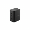 Anker 737 140W GaN wall charger black compact with multiple USB-C ports on white background